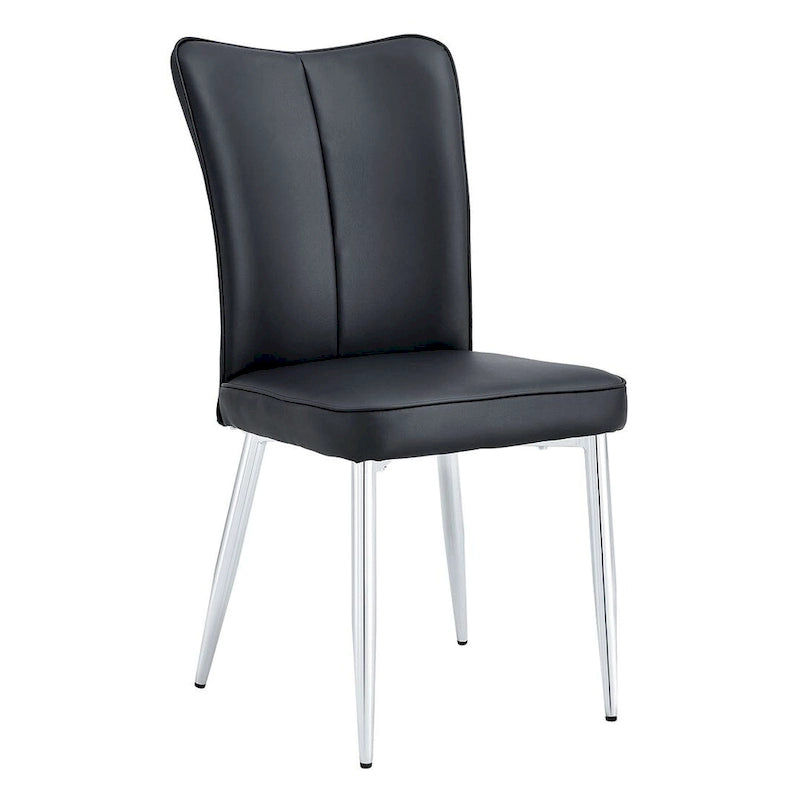 Ensemble de 4 chaises de salle à manger minimalistes modernes en cuir PU