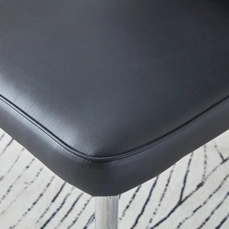 Ensemble de 4 chaises de salle à manger minimalistes modernes en cuir PU
