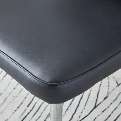 Ensemble de 4 chaises de salle à manger minimalistes modernes en cuir PU