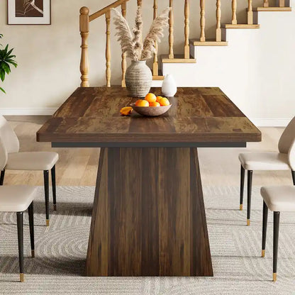 Table de cuisine/salle à manger de style campagnard en bois de 160 cm (63 pouces) pour 4 à 6 personnes