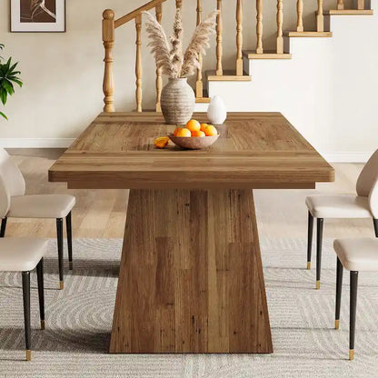 Table de cuisine/salle à manger de style campagnard en bois de 160 cm (63 pouces) pour 4 à 6 personnes