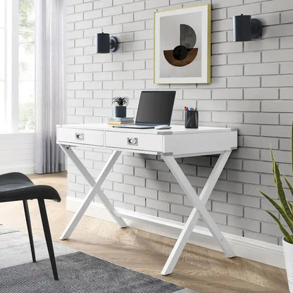 Computer Desk with Storage, Solid Wood Desk with Drawers, Modern Study Table for Home Office,Small Writing
