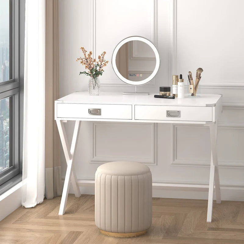 Bureau d'ordinateur avec rangement, bureau en bois massif avec tiroirs, table d'étude moderne pour bureau à domicile, petit espace d'écriture