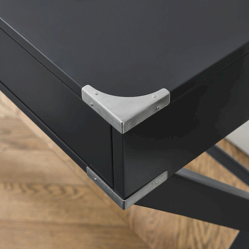 Bureau d'ordinateur avec rangement, bureau en bois massif avec tiroirs, table d'étude moderne pour bureau à domicile, petit espace d'écriture