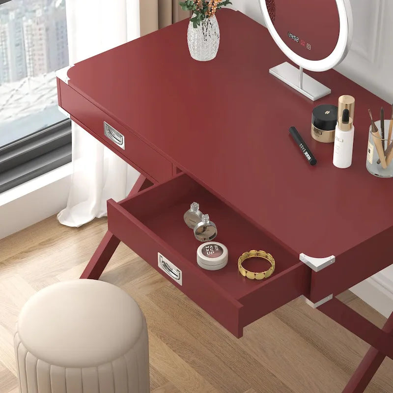 Bureau d'ordinateur avec rangement, bureau en bois massif avec tiroirs, table d'étude moderne pour bureau à domicile, petit espace d'écriture