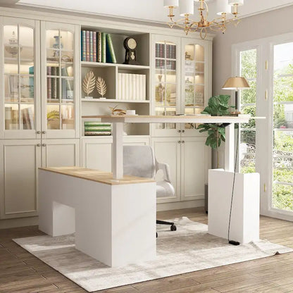 Bureau ergonomique réglable en hauteur avec rangement