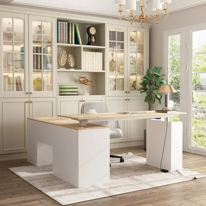 Bureau ergonomique réglable en hauteur avec rangement