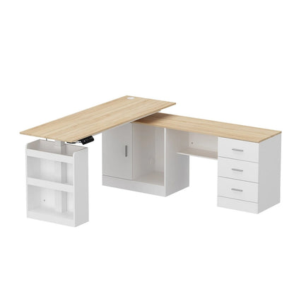 Bureau ergonomique réglable en hauteur avec rangement