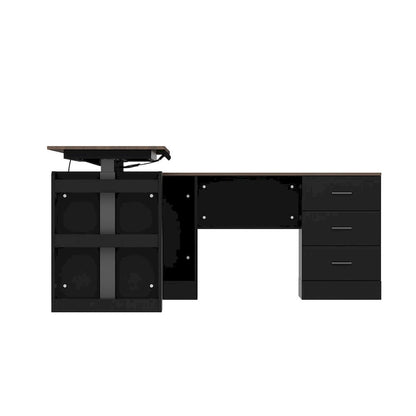 Bureau ergonomique réglable en hauteur avec rangement