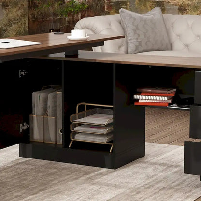 Bureau ergonomique réglable en hauteur avec rangement