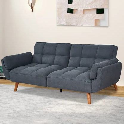 Canapé-lit futon, canapé convertible avec coussins, canapé deux places pliable pour salon