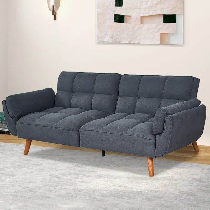 Canapé-lit futon, canapé convertible avec coussins, canapé deux places pliable pour salon