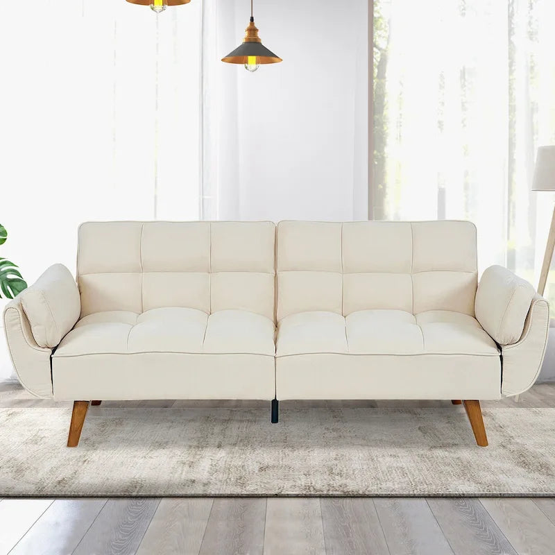 Canapé-lit futon, canapé convertible avec coussins, canapé deux places pliable pour salon