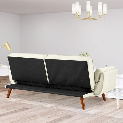 Canapé-lit futon, canapé convertible avec coussins, canapé deux places pliable pour salon
