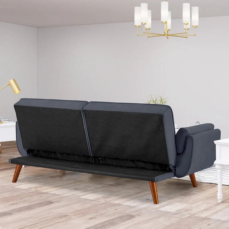 Canapé-lit futon, canapé convertible avec coussins, canapé deux places pliable pour salon