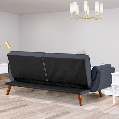 Canapé-lit futon, canapé convertible avec coussins, canapé deux places pliable pour salon
