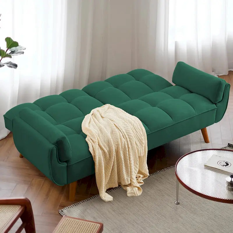 Canapé-lit futon, canapé convertible avec coussins, canapé deux places pliable pour salon