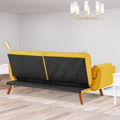 Canapé-lit futon, canapé convertible avec coussins, canapé deux places pliable pour salon