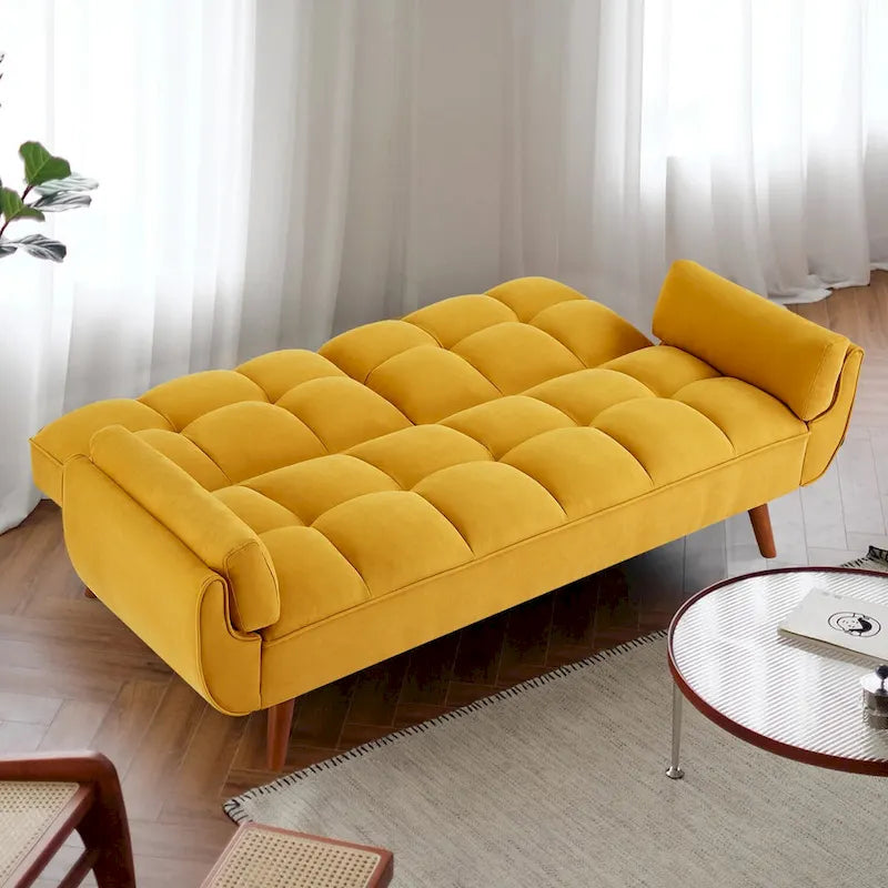 Canapé-lit futon, canapé convertible avec coussins, canapé deux places pliable pour salon