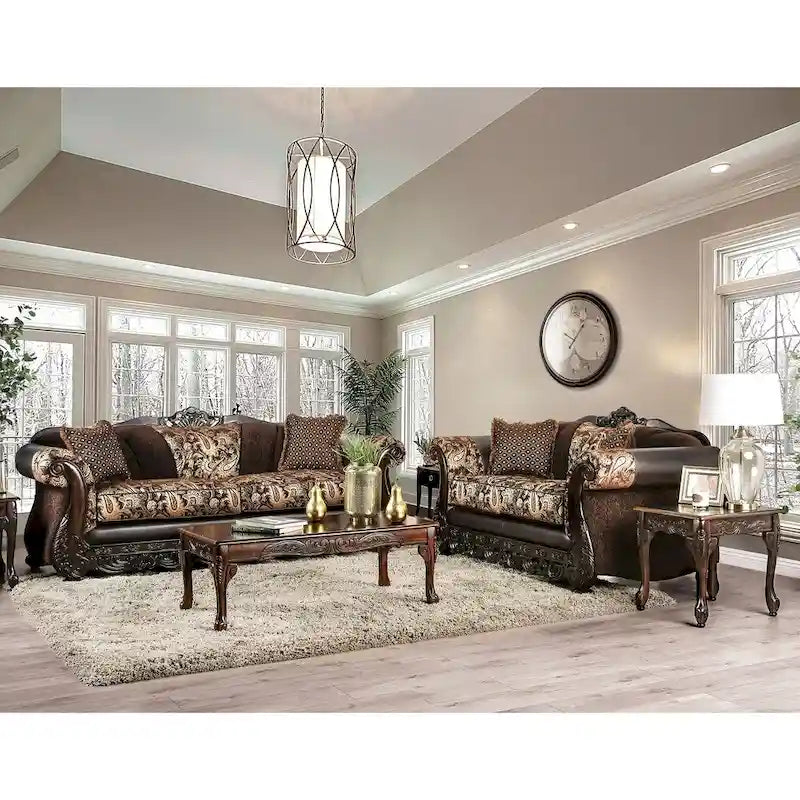 Ensemble de salon traditionnel marron 2 pièces Gracewood Hollow Dayaram