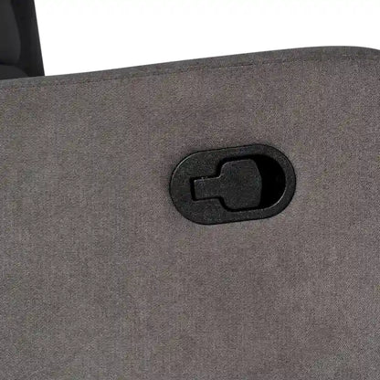 Fauteuil à bascule pivotant et inclinable à dossier capitonné, à oreilles