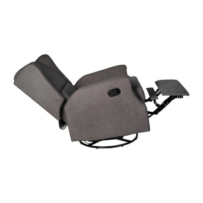 Fauteuil à bascule pivotant et inclinable à dossier capitonné, à oreilles