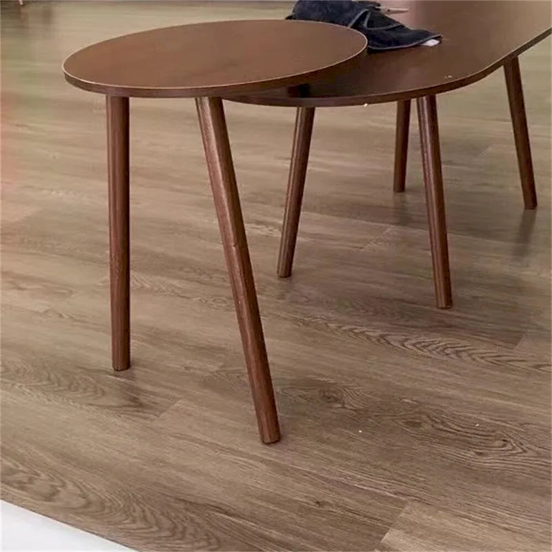 Ensemble de 2 tables basses ovales modulables pour balcon ou salon moderne