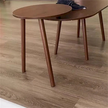 Ensemble de 2 tables basses ovales modulables pour balcon ou salon moderne