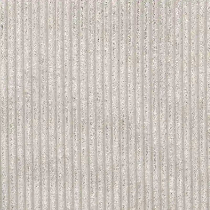 Canapé d'angle profond en velours côtelé avec pouf et coussins