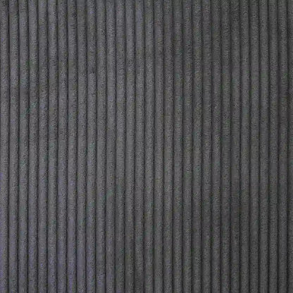 Canapé d'angle profond en velours côtelé avec pouf et coussins