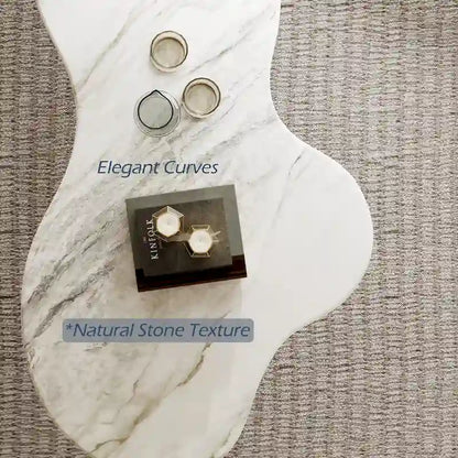 Table basse moderne hétérosexuelle de 54,8 cm, plateau en imitation marbre, pieds en bois massif