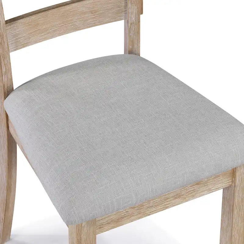 Ensemble de salle à manger minimaliste 6 pièces en chêne de 60 pouces de longueur (1 table à manger + 4 chaises rembourrées + 1 banc)