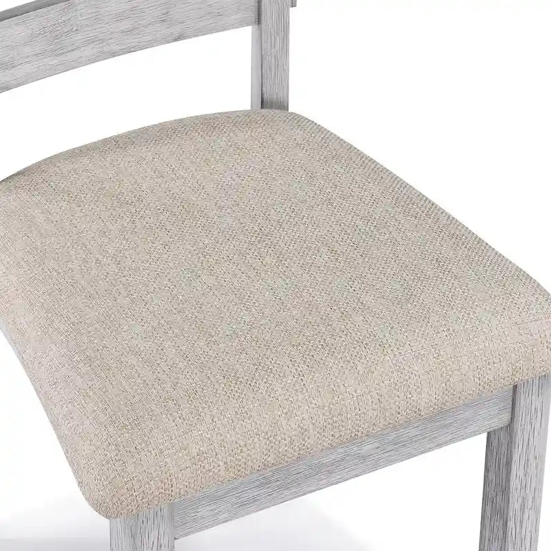 Ensemble de salle à manger minimaliste 6 pièces en chêne de 60 pouces de longueur (1 table à manger + 4 chaises rembourrées + 1 banc)