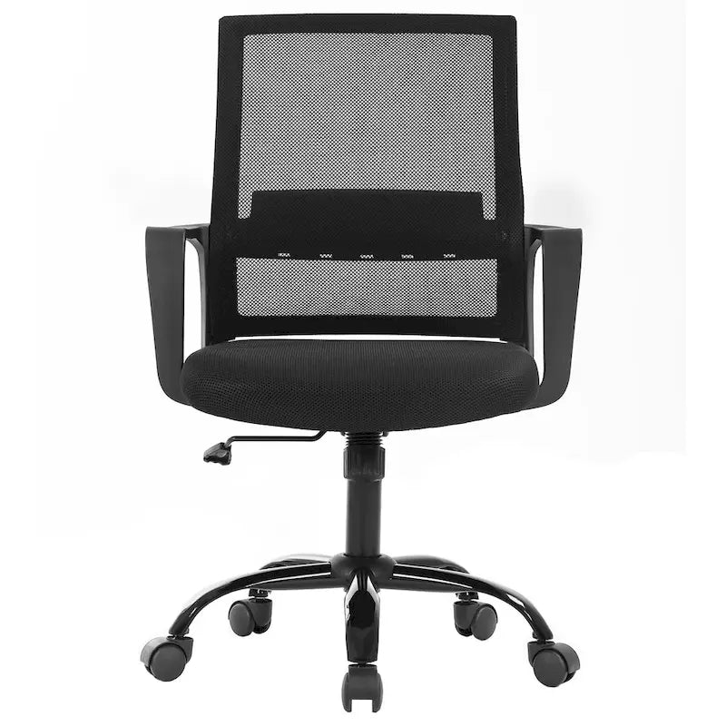 Fauteuil de bureau pivotant ergonomique Addison moderne à hauteur réglable avec soutien lombaire