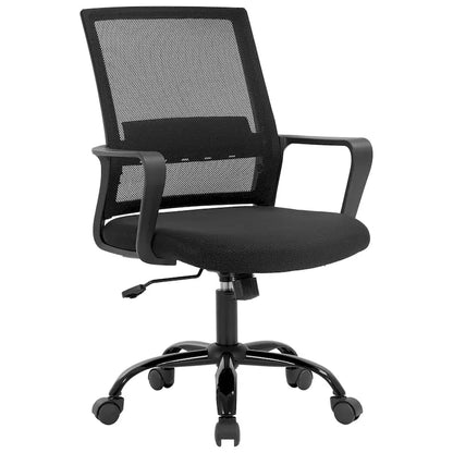 Fauteuil de bureau pivotant ergonomique Addison moderne à hauteur réglable avec soutien lombaire
