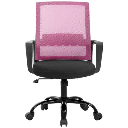 Fauteuil de bureau pivotant ergonomique Addison moderne à hauteur réglable avec soutien lombaire