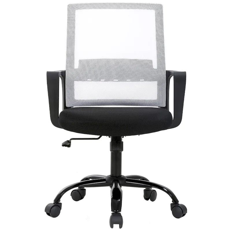 Fauteuil de bureau pivotant ergonomique Addison moderne à hauteur réglable avec soutien lombaire