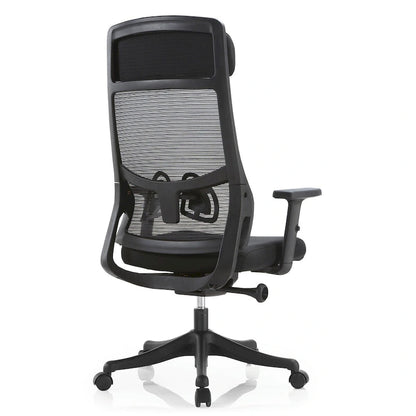 Chaise de conférence de bureau en coton avec dossier en maille, série Dale par LeisureMod