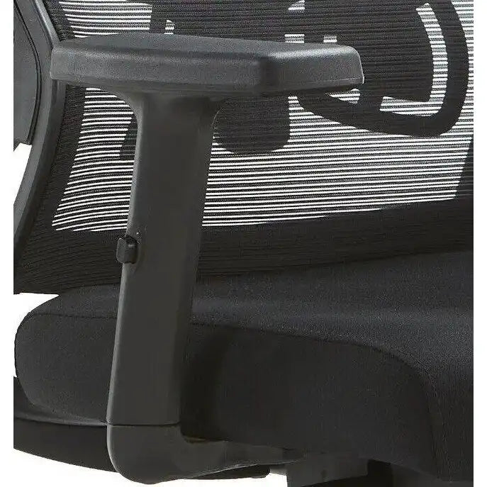 Chaise de conférence de bureau en coton avec dossier en maille, série Dale par LeisureMod