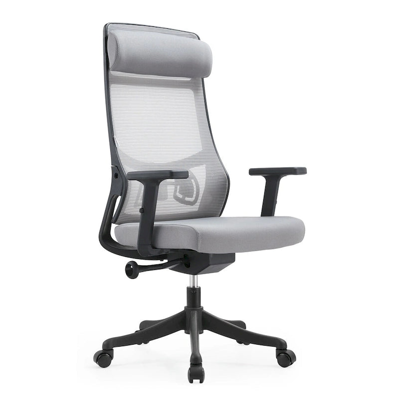Chaise de conférence de bureau en coton avec dossier en maille, série Dale par LeisureMod