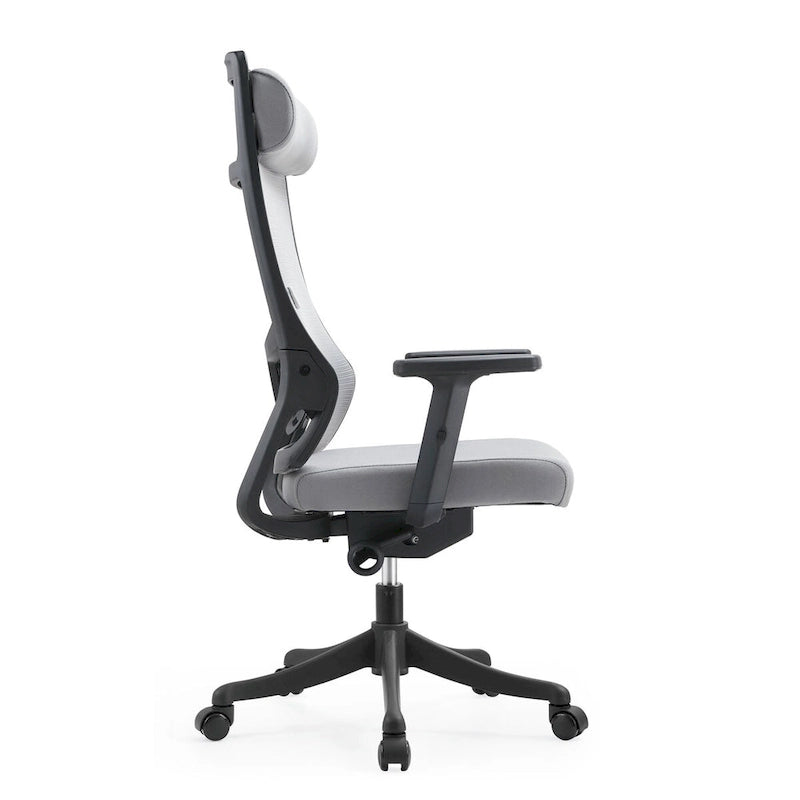 Chaise de conférence de bureau en coton avec dossier en maille, série Dale par LeisureMod