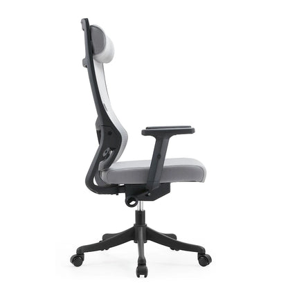Chaise de conférence de bureau en coton avec dossier en maille, série Dale par LeisureMod