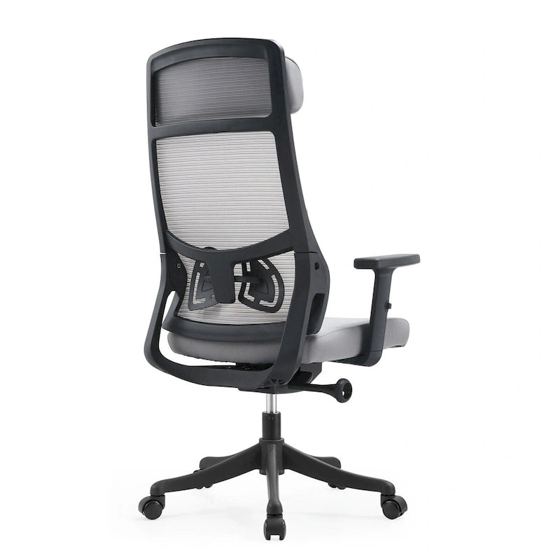 Chaise de conférence de bureau en coton avec dossier en maille, série Dale par LeisureMod