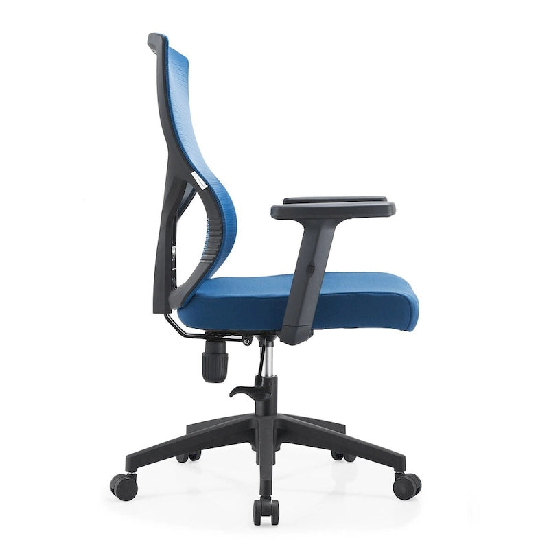Chaise de conférence de bureau en coton avec dossier en maille, série Dale par LeisureMod