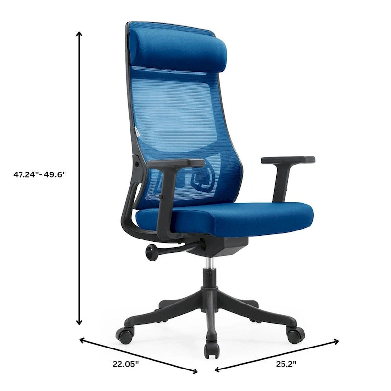 Chaise de conférence de bureau en coton avec dossier en maille, série Dale par LeisureMod