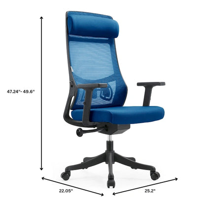 Chaise de conférence de bureau en coton avec dossier en maille, série Dale par LeisureMod