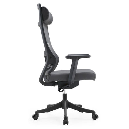 Chaise de conférence de bureau en coton avec dossier en maille, série Dale par LeisureMod