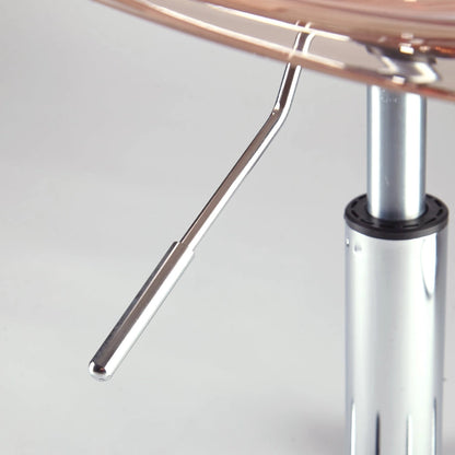 Chaise de bureau réglable à roulettes en acrylique sans accoudoirs pour style de vie urbain