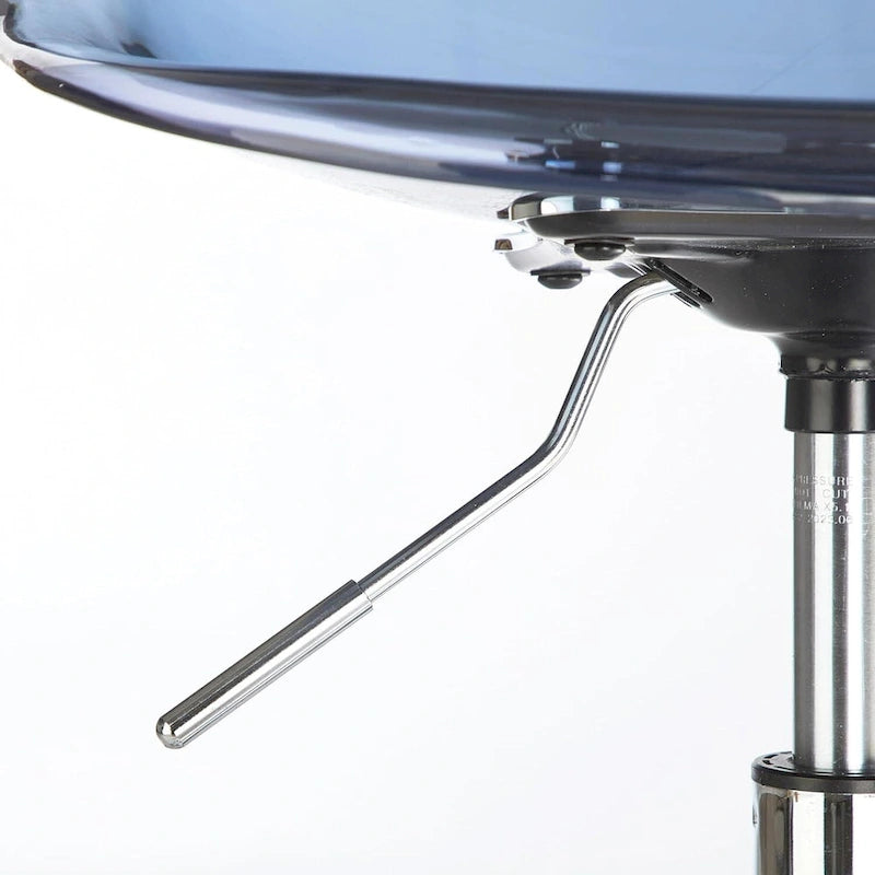 Chaise de bureau réglable à roulettes en acrylique sans accoudoirs pour style de vie urbain