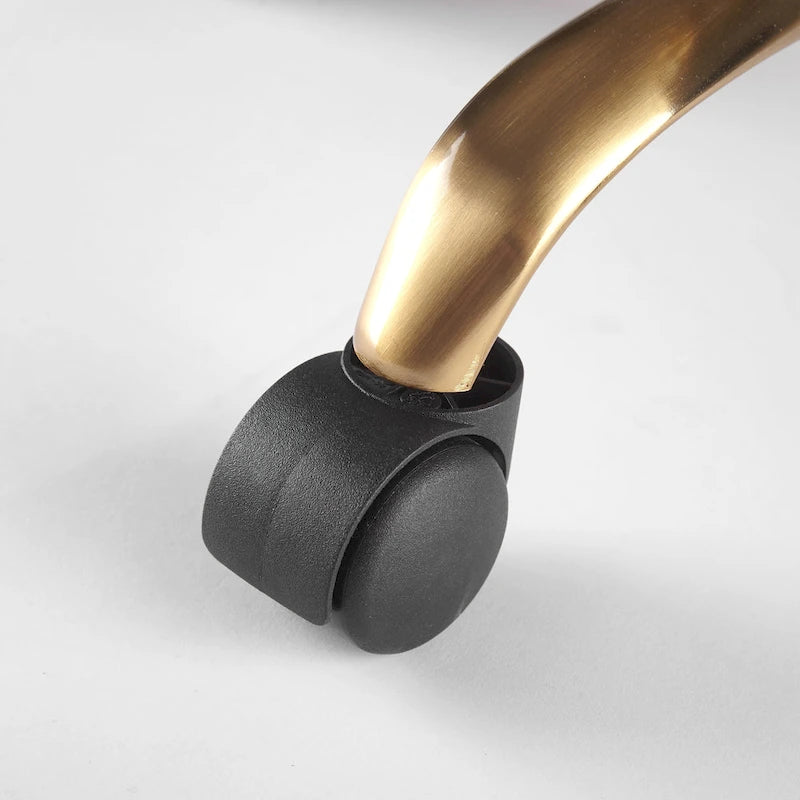 Chaise de bureau réglable à roulettes en acrylique sans accoudoirs pour style de vie urbain